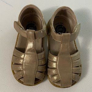 Girls gold sandals